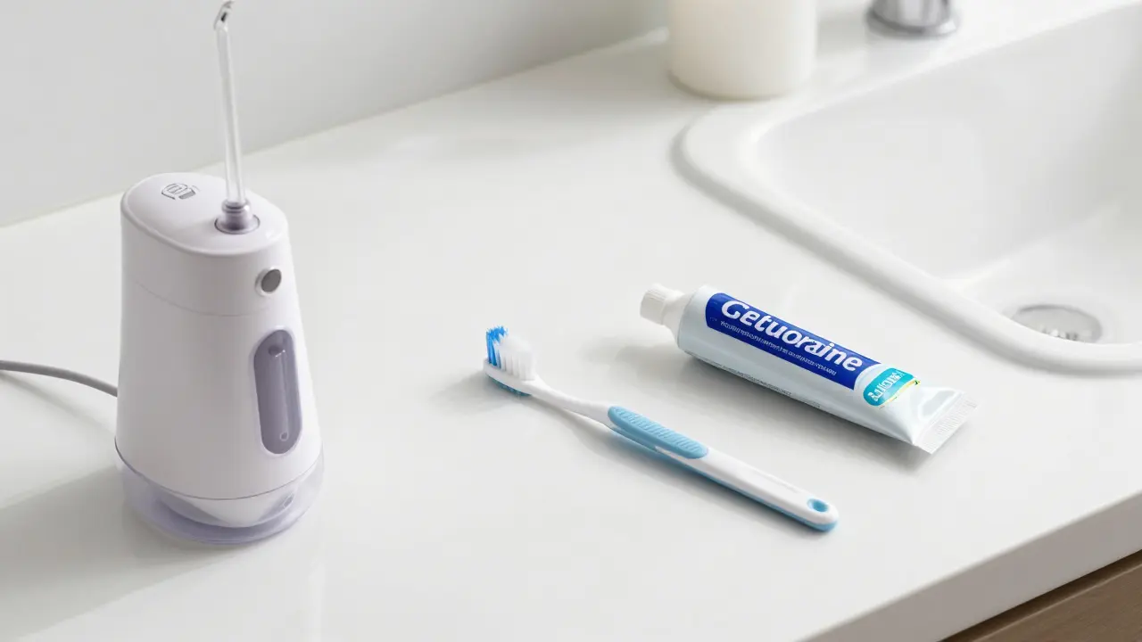 Hygienické pomůcky pro péči o zuby s rovnátky