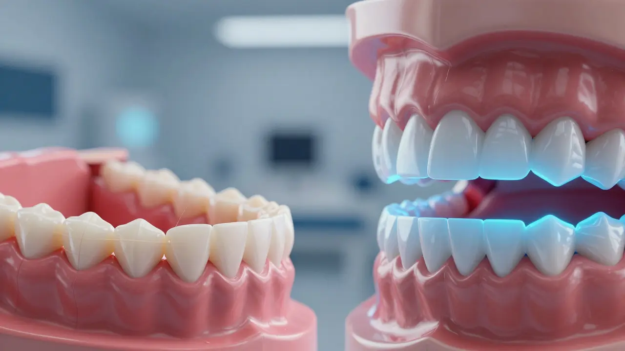 3D vizualizace správné a nesprávné okluze čelistí s důrazem na zdraví
