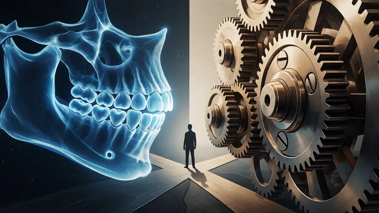 Konceptuální rozdělení mezi digitálním plánováním a mechanickými braces
